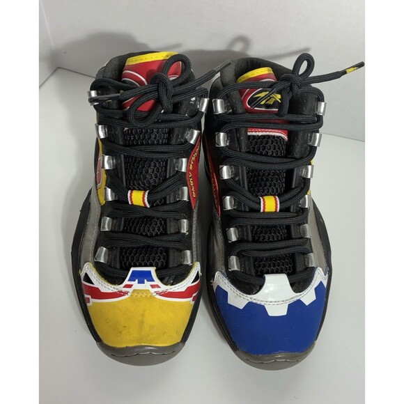 Reebok x Power Rangers Question Mid Shoes Size 7 Voltron Megazord Rare GY0590 - Picture 1 of 16